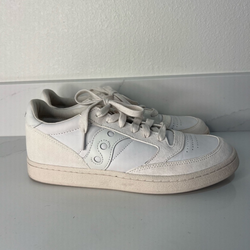 Saucony Mens Jazz Court Sneakers Lace Up White Casual Athletic Shoes Size 9
